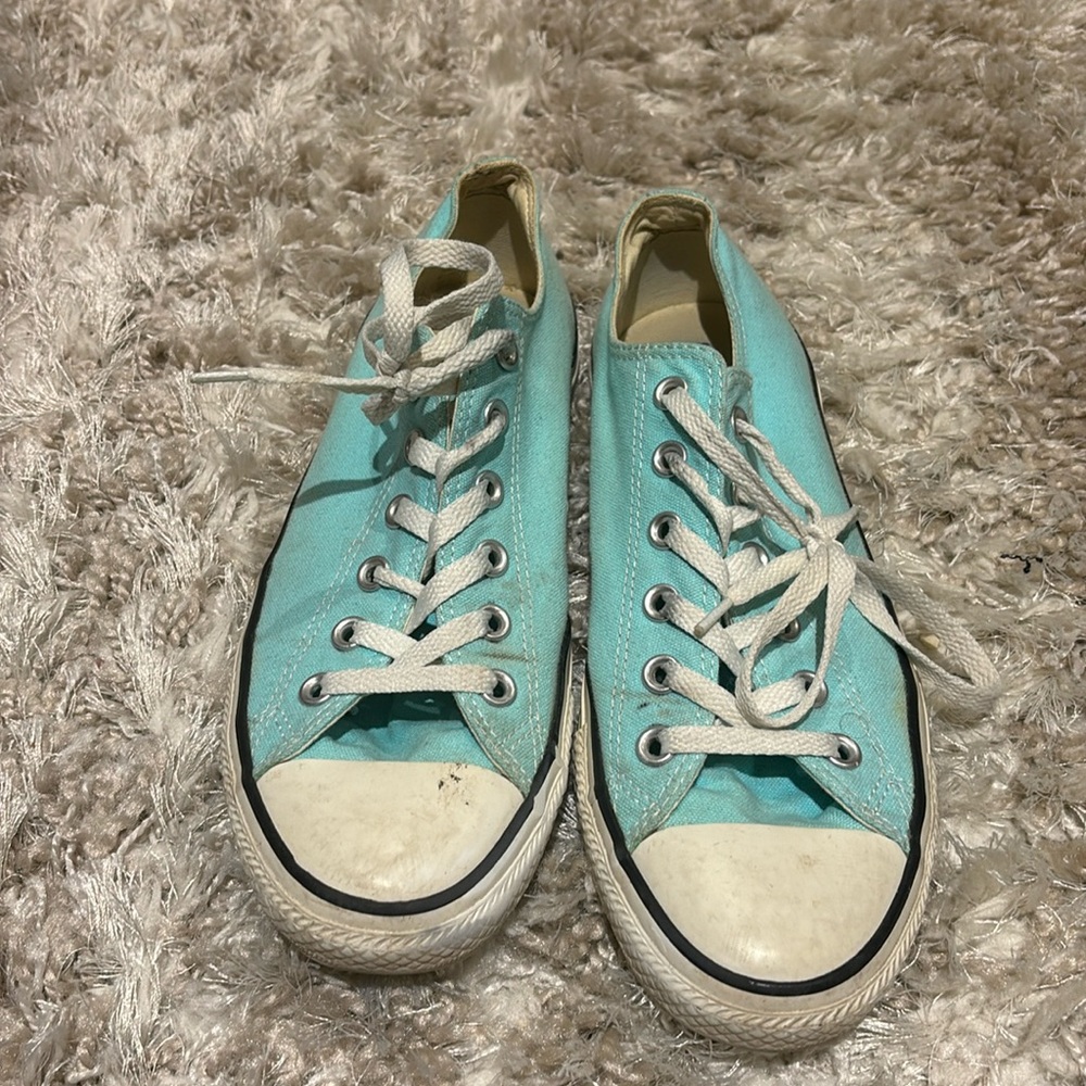 Teal Converse Skater Shoes